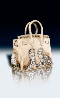 Medium Painted Vegan Leather Tote, 10x5x7 - Patrick Church