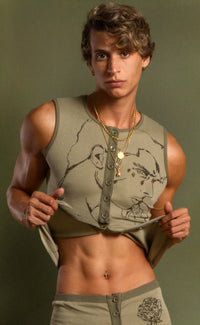 'Heartbreaker' Button Down Tank - Patrick Church