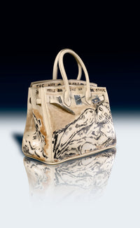 Large Painted Vegan Leather Tote, 12x9x6 - Patrick Church