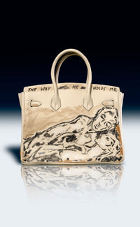 Large Painted Vegan Leather Tote, 12x9x6 - Patrick Church