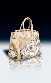 Large Painted Vegan Leather Tote, 12x9x6 - Patrick Church