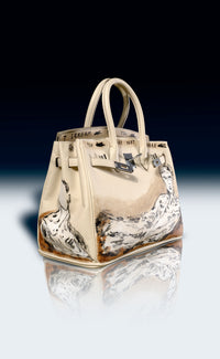 Large Painted Vegan Leather Tote, 12x9x6 - Patrick Church