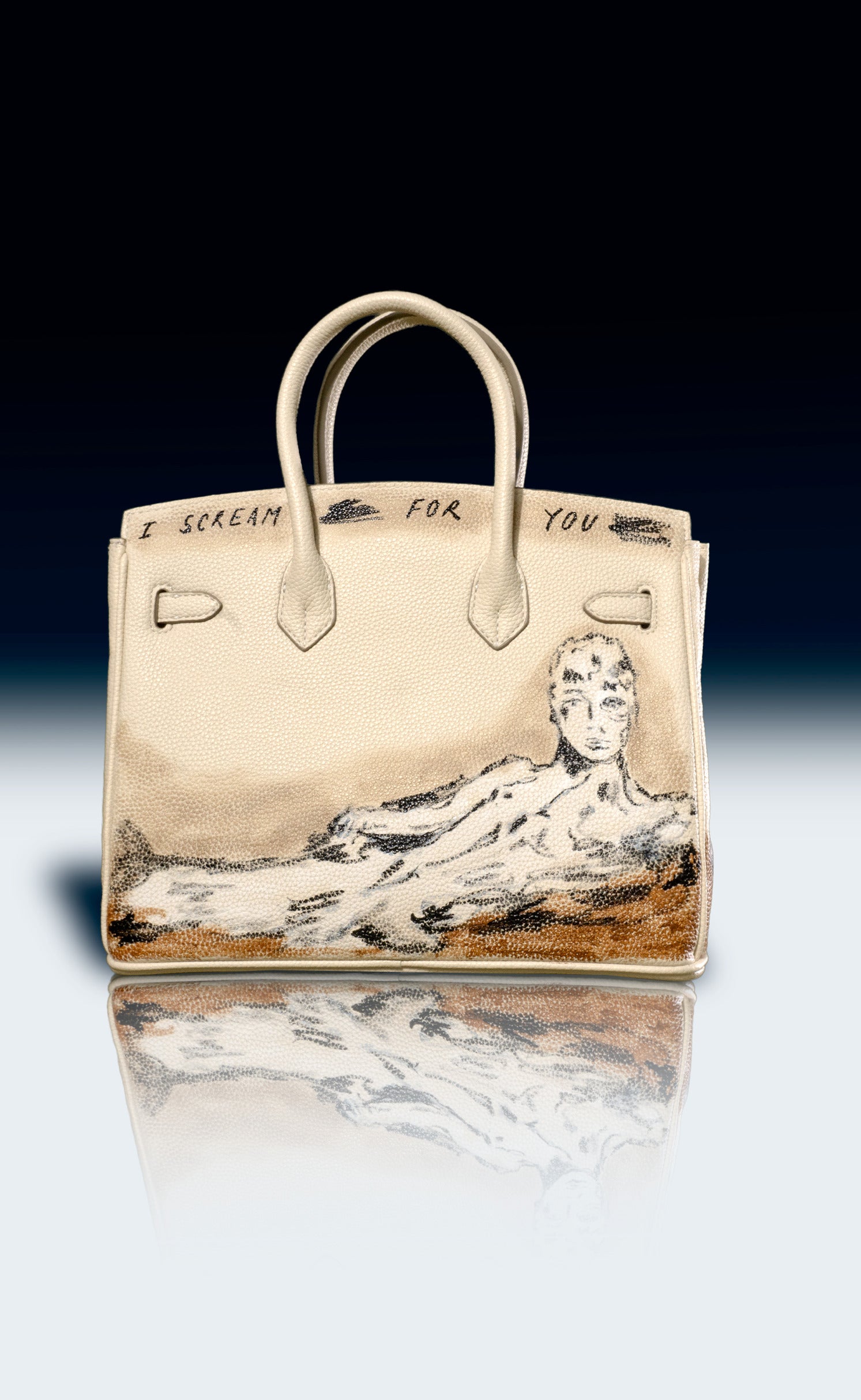 Large Painted Vegan Leather Tote, 12x9x6 - Patrick Church
