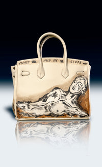 Large Painted Vegan Leather Tote, 12x9x6 - Patrick Church