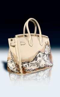 Large Painted Vegan Leather Tote, 12x9x6 - Patrick Church