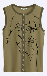 'Heartbreaker' Button Down Tank - Patrick Church
