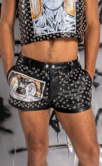 'In Dreams' Faux Leather Shorts - 28 Waist - Patrick Church