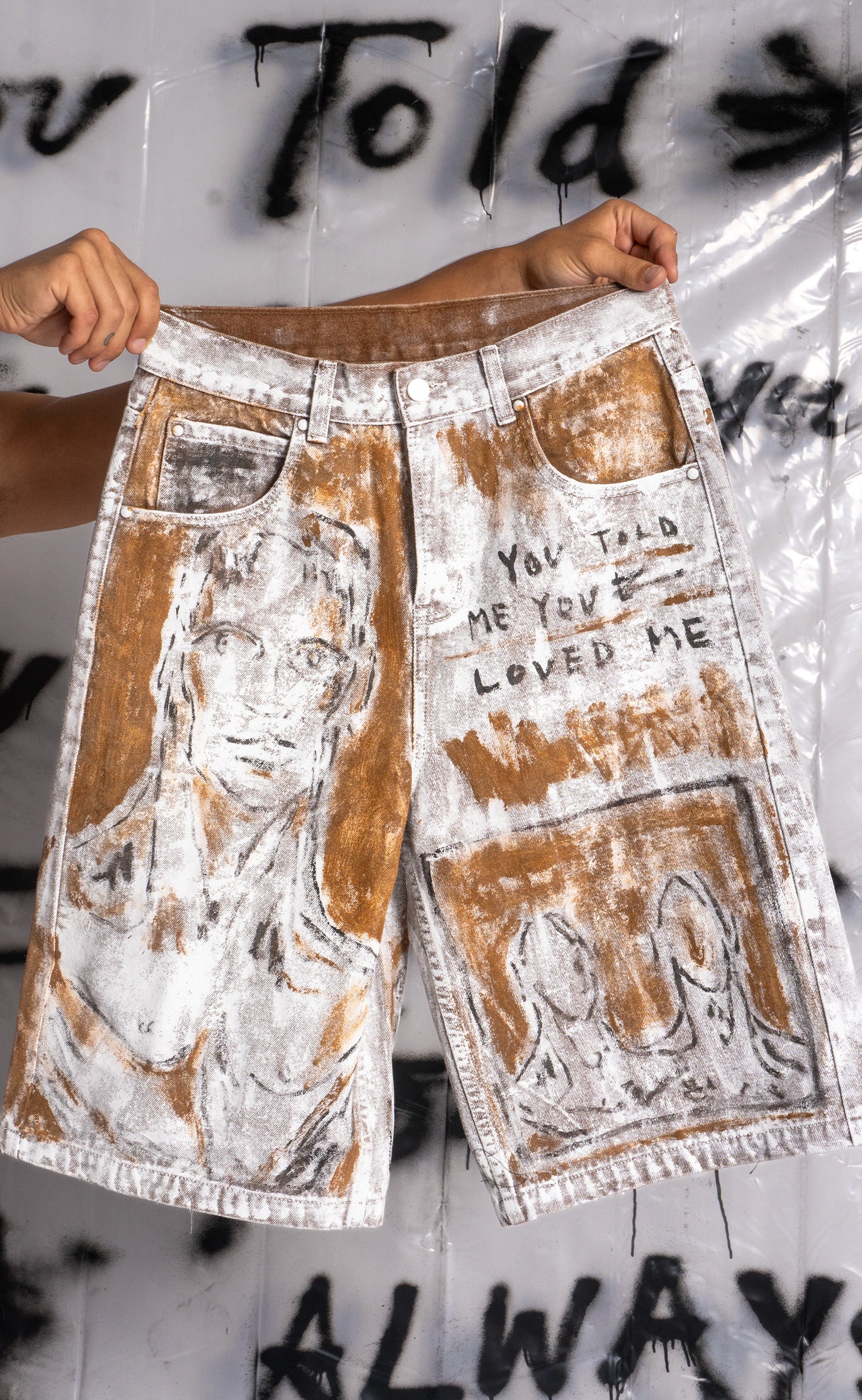 'Greatest Love' Jean Shorts - 30 Waist - Patrick Church