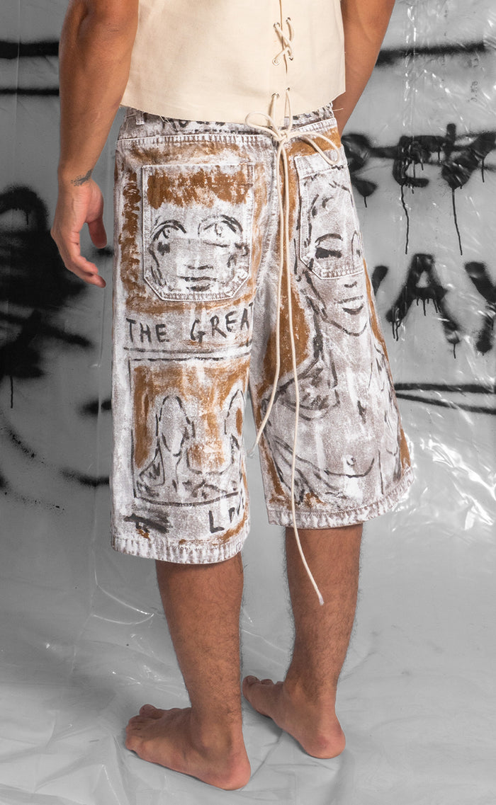 'Greatest Love' Jean Shorts - 30 Waist - Patrick Church