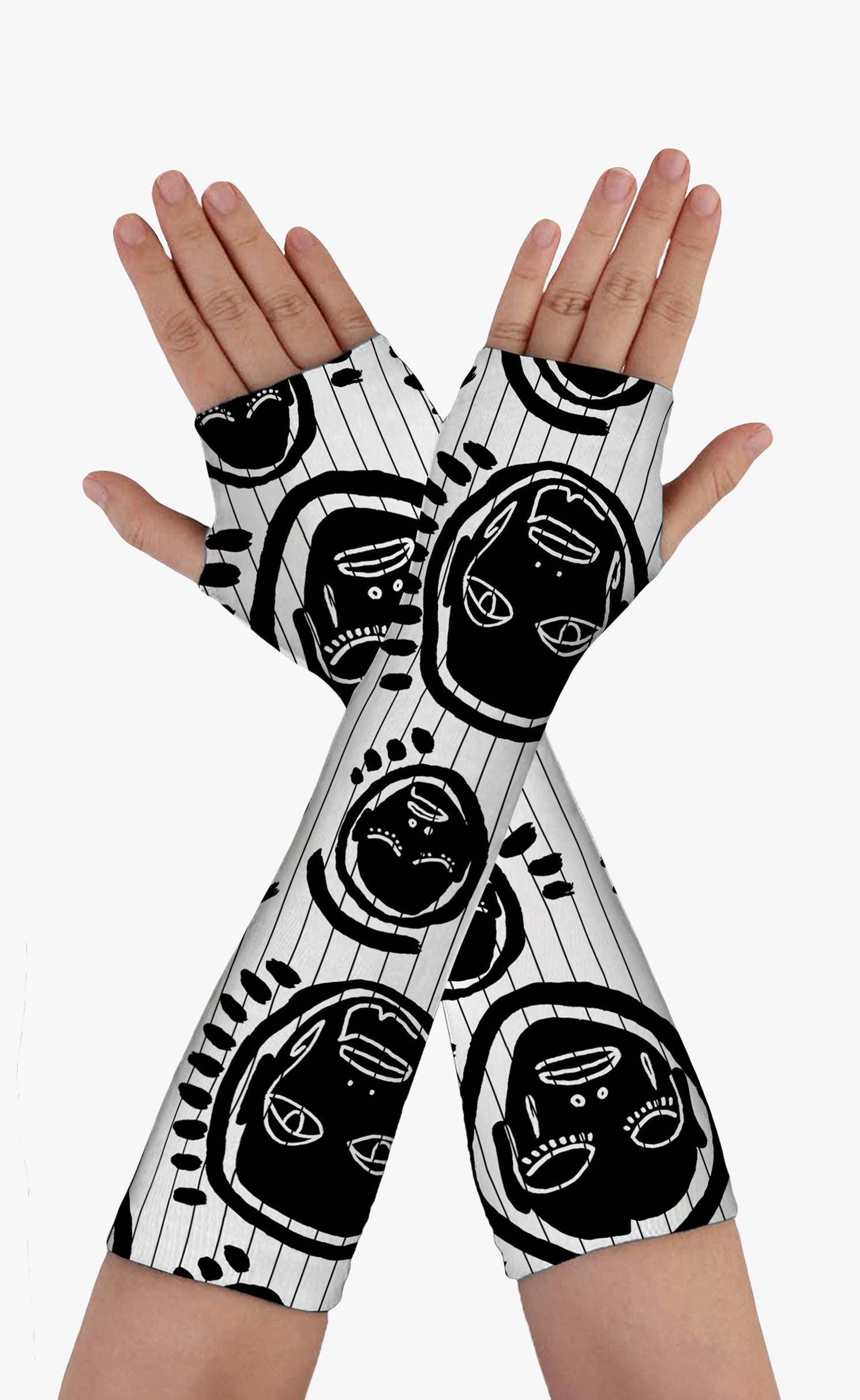 Strip 'All Over You' Fingerless Gloves - Patrick Church