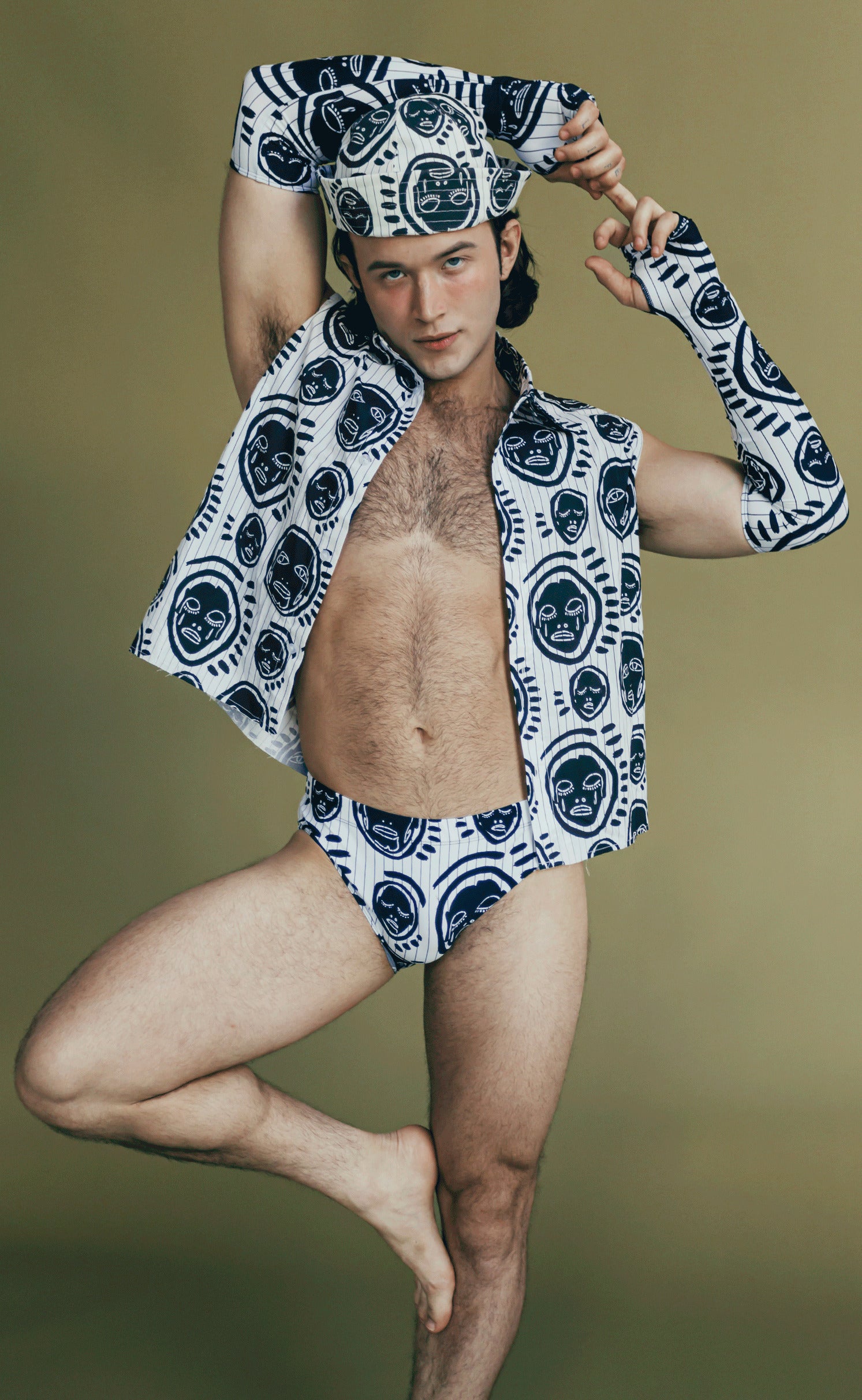 Strip 'All Over You' Fingerless Gloves - Patrick Church