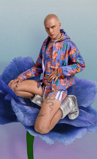 'Nobodys Flower' Mini Track Shorts - Patrick Church