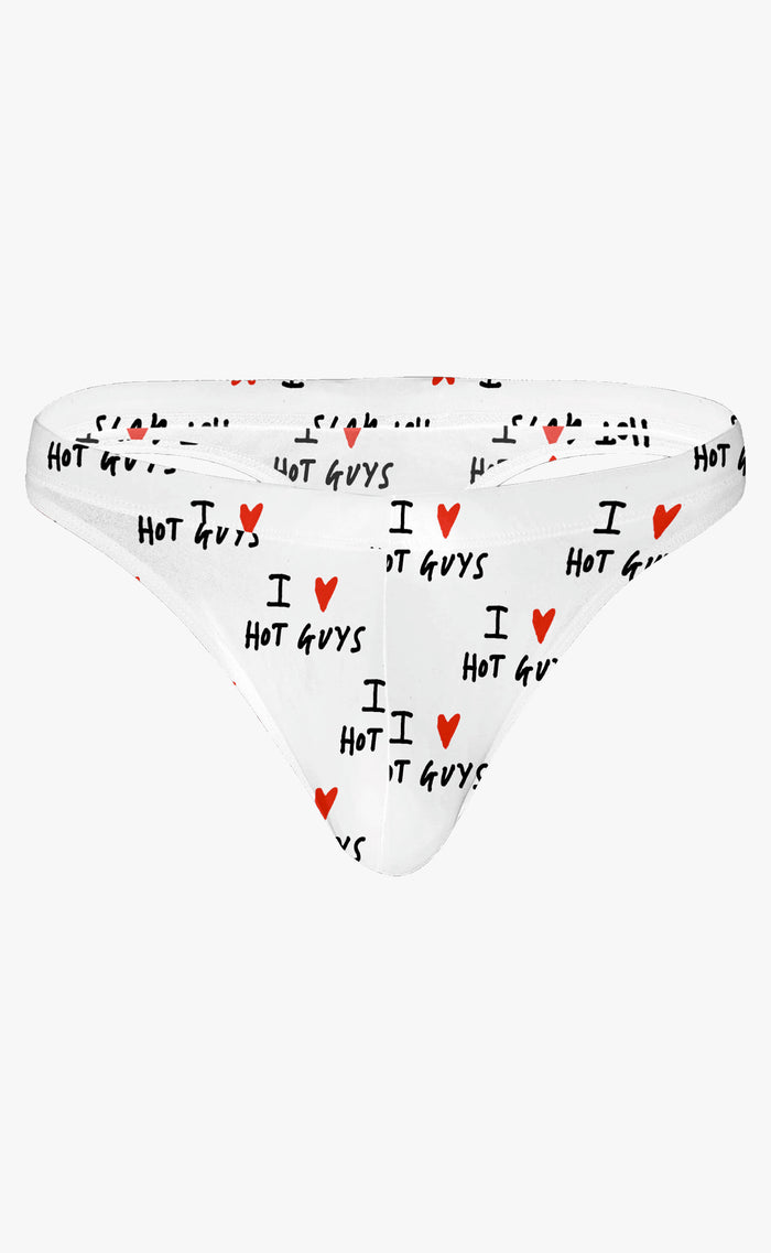 'I ❤️ HOT GUYS' Swim Thong - Patrick Church