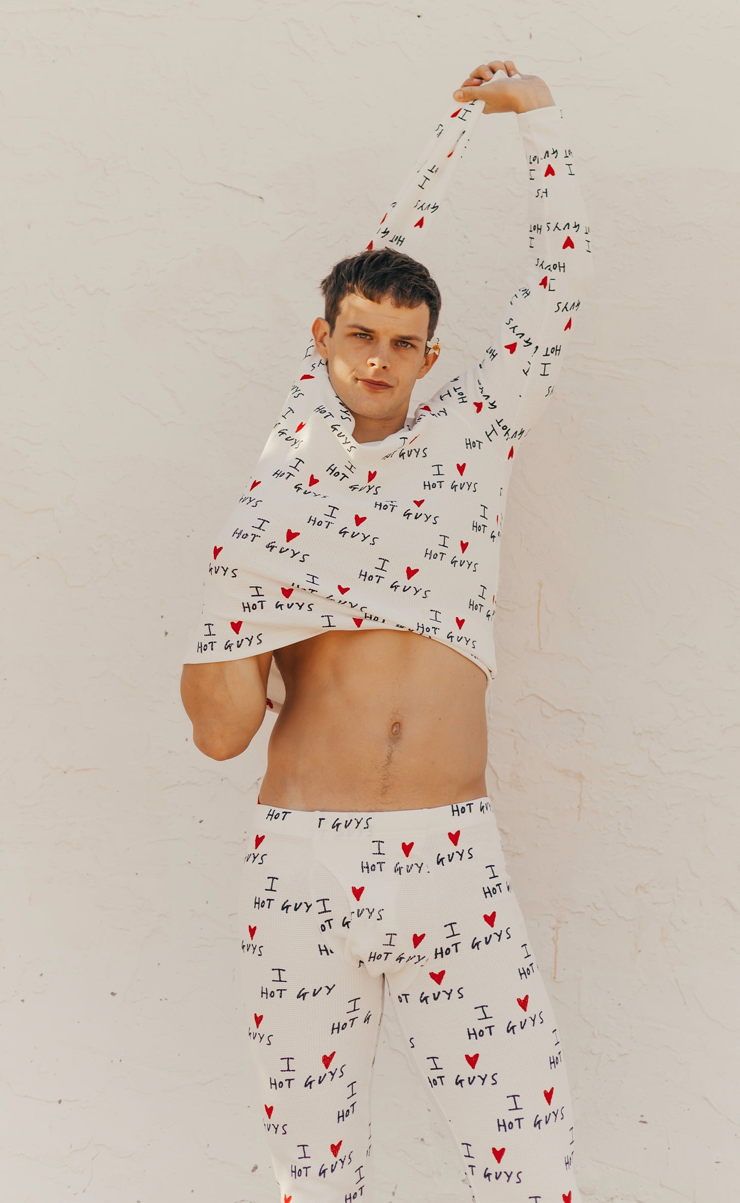 'I ❤️ HOT GUYS' Thermal Shirt - Patrick Church