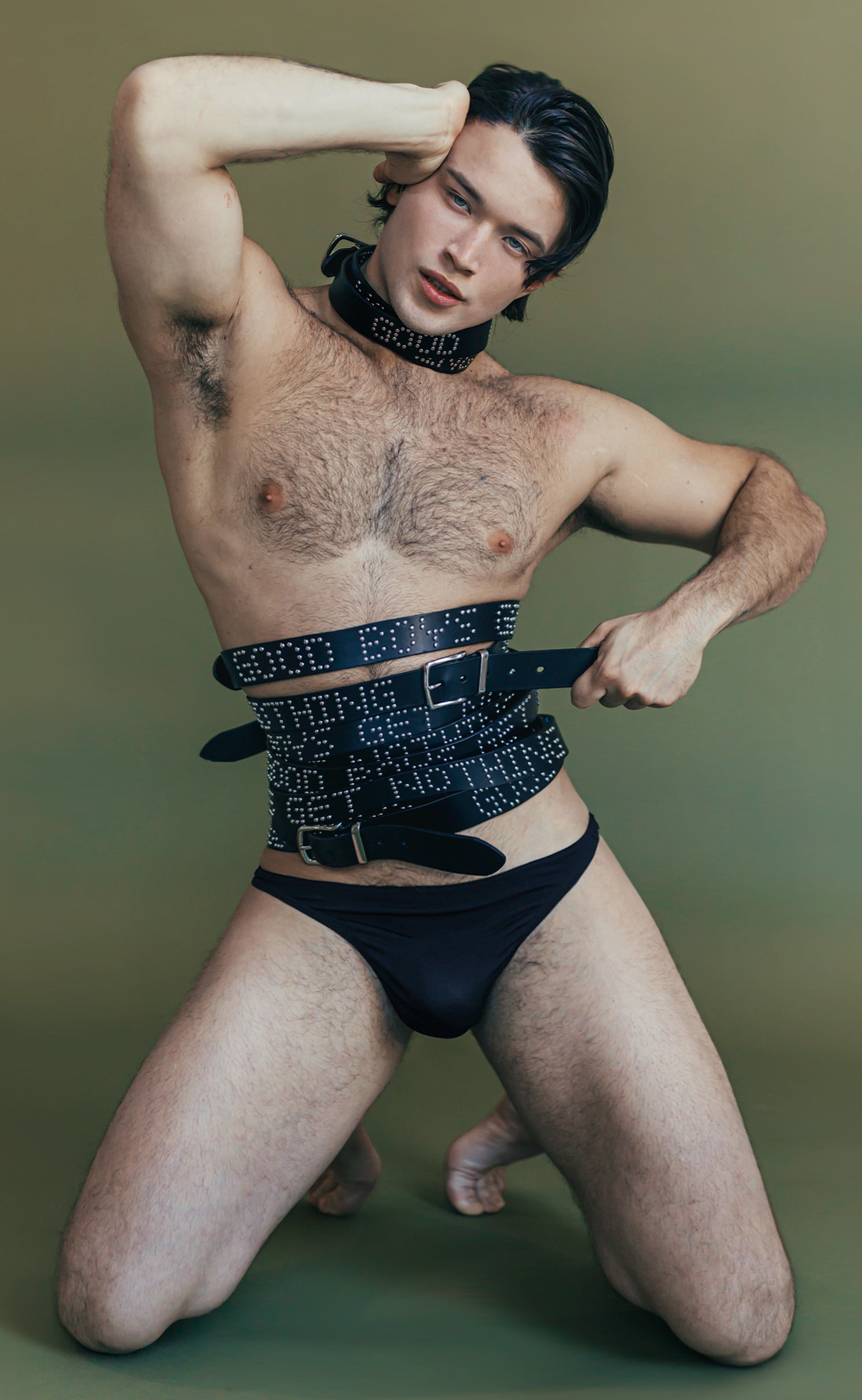 'Good Boys Get Nothing' Studded Belt - Patrick Church