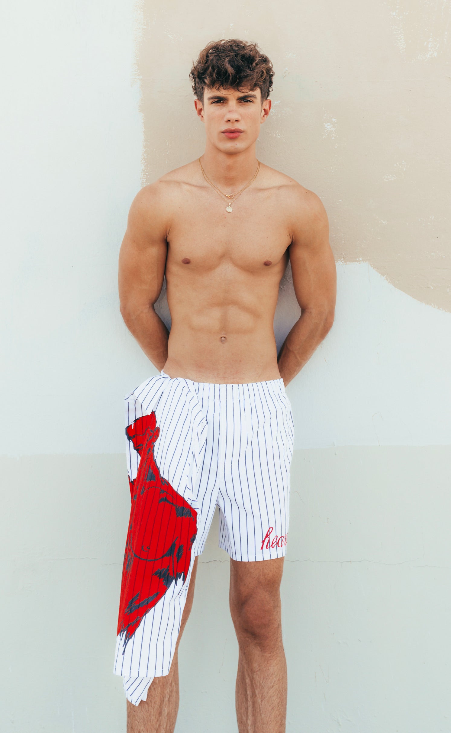 'The Lovers' Pinstripe Shorts - Patrick Church