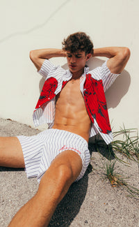 'The Lovers' Pinstripe Shorts - Patrick Church