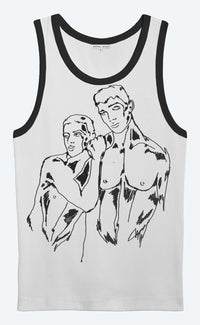 'Paradiso' Tank Top with Black Trim - Patrick Church