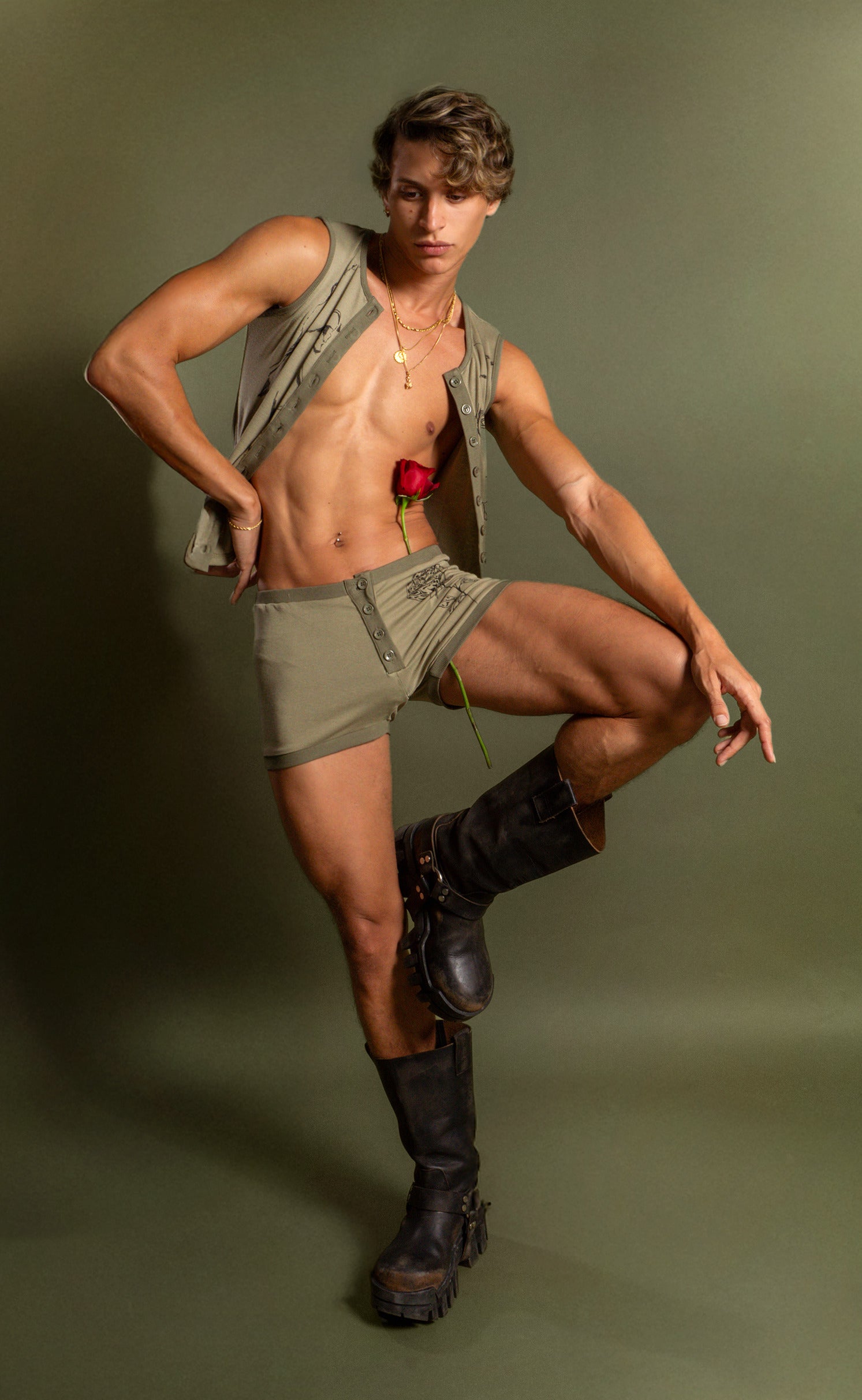 'Heartbreaker' Button Down Shorts