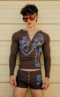 'The Lovers' Button Down Henley - Patrick Church