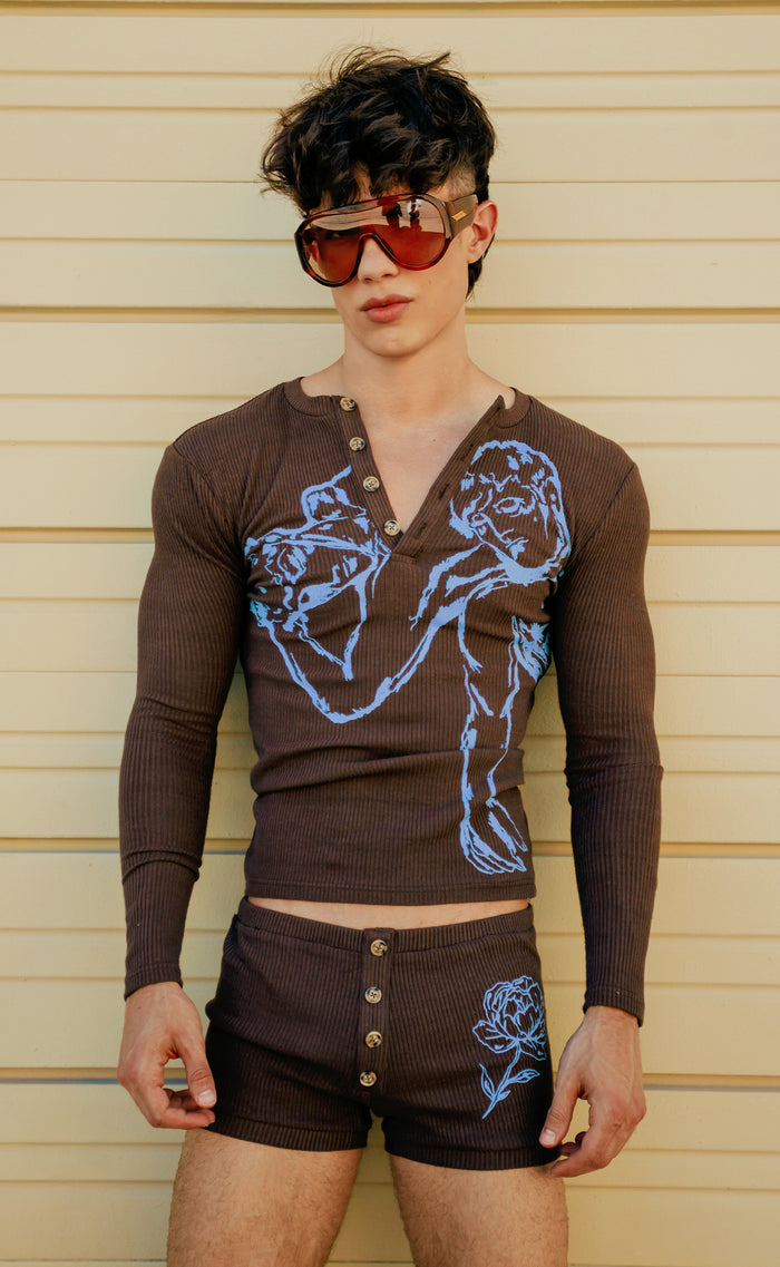 'The Lovers' Button Down Henley - Patrick Church