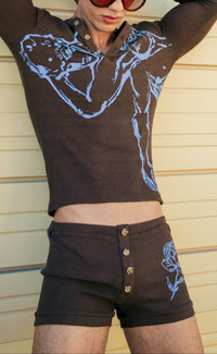 'The Lovers' Button Down Shorts - Patrick Church