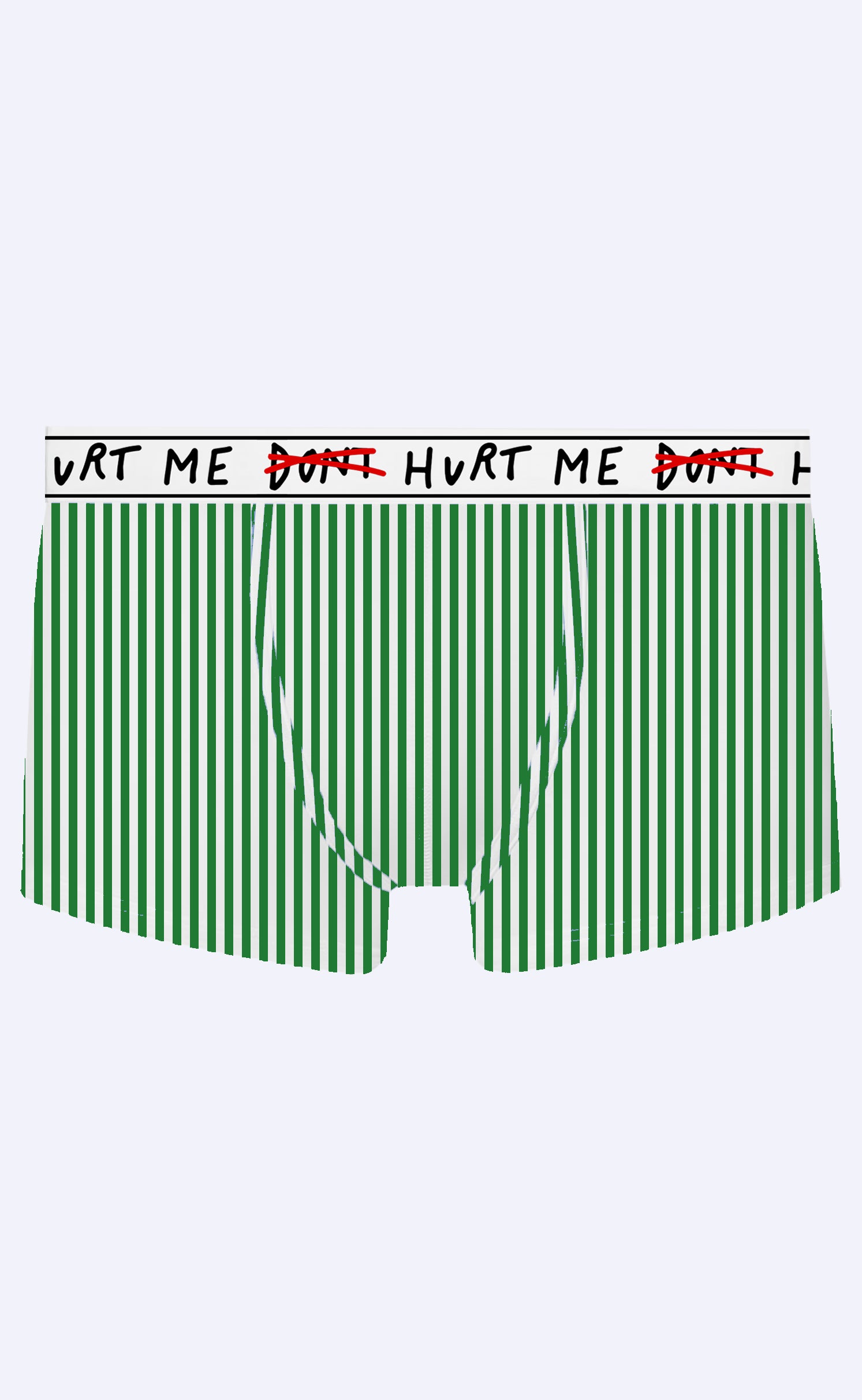 'Don't Hurt Me' Stripe Boxer Brief
