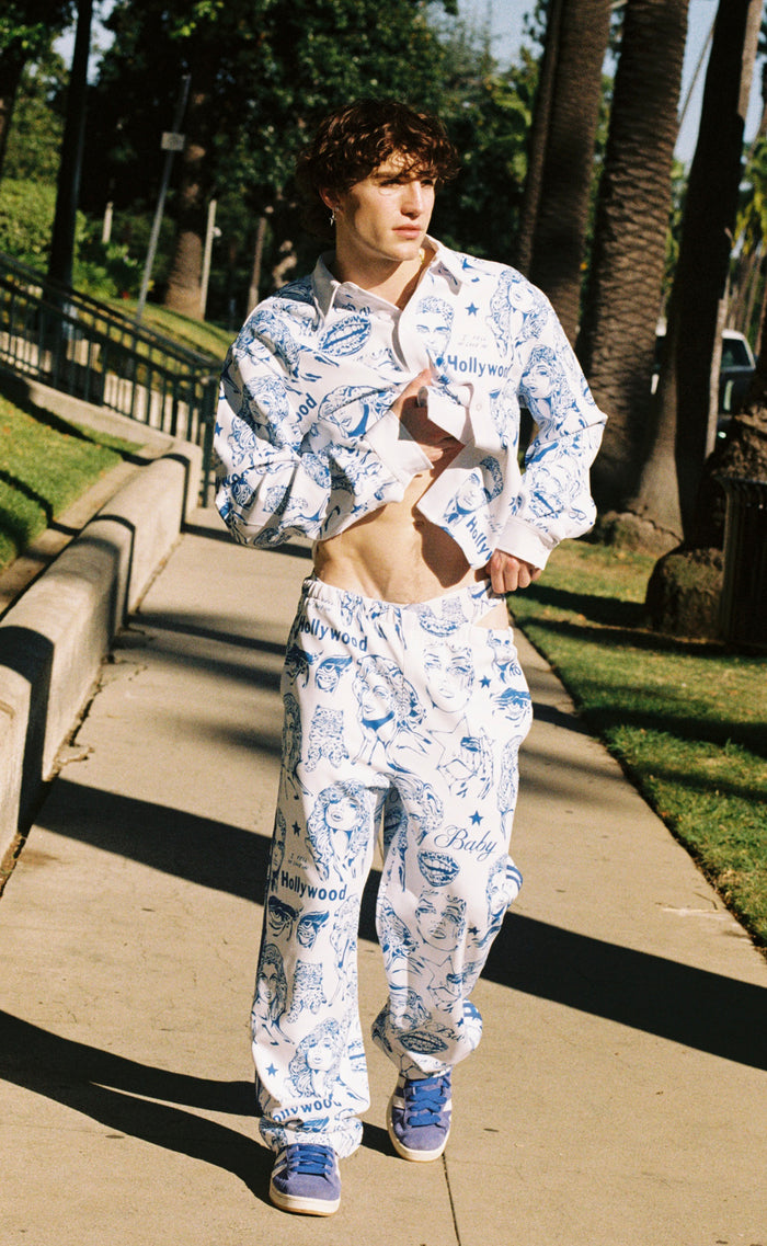 'California Blues' Wide-Leg Track Pant - Patrick Church