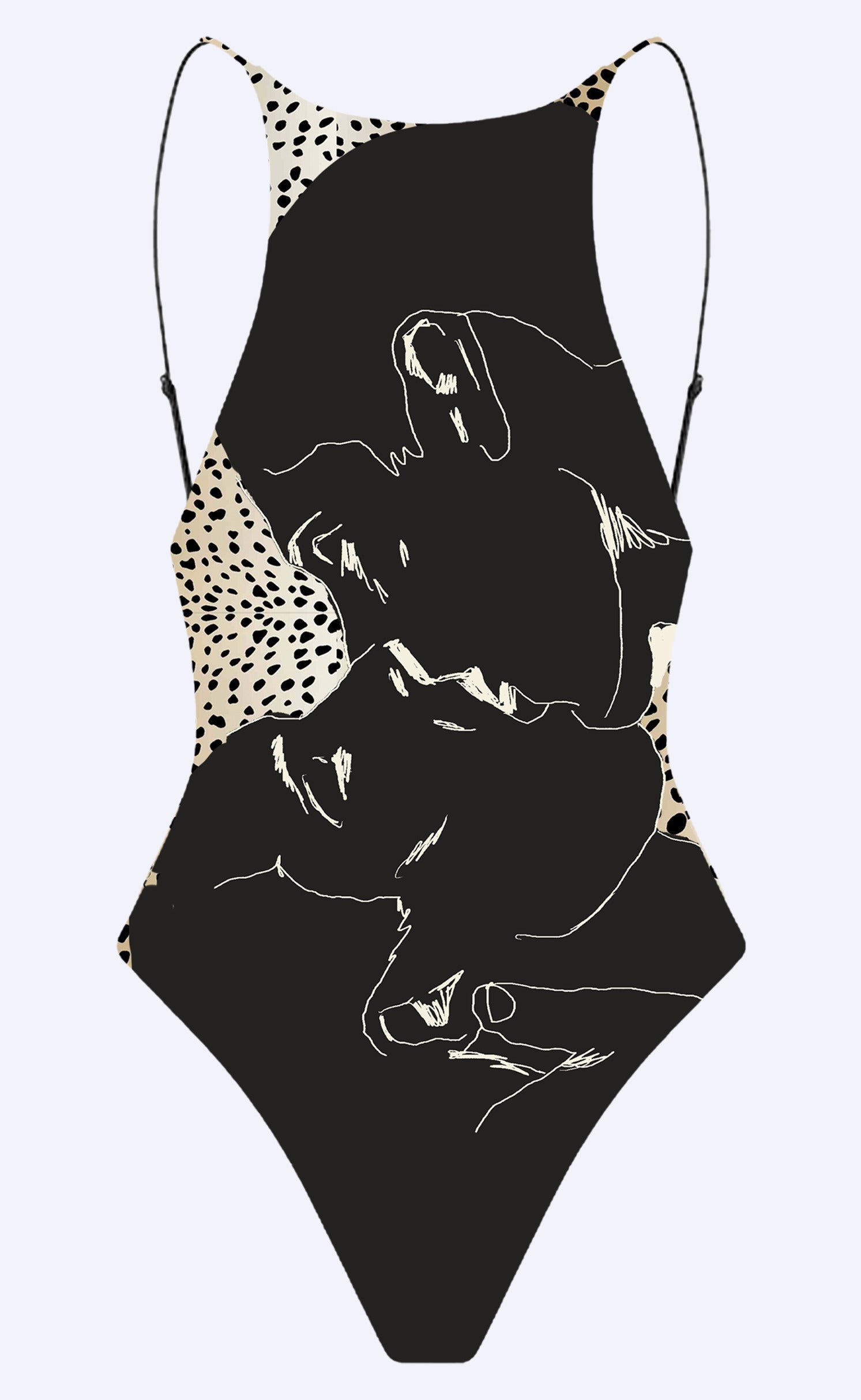 'Kissing You' High Neck One Piece - Patrick Church