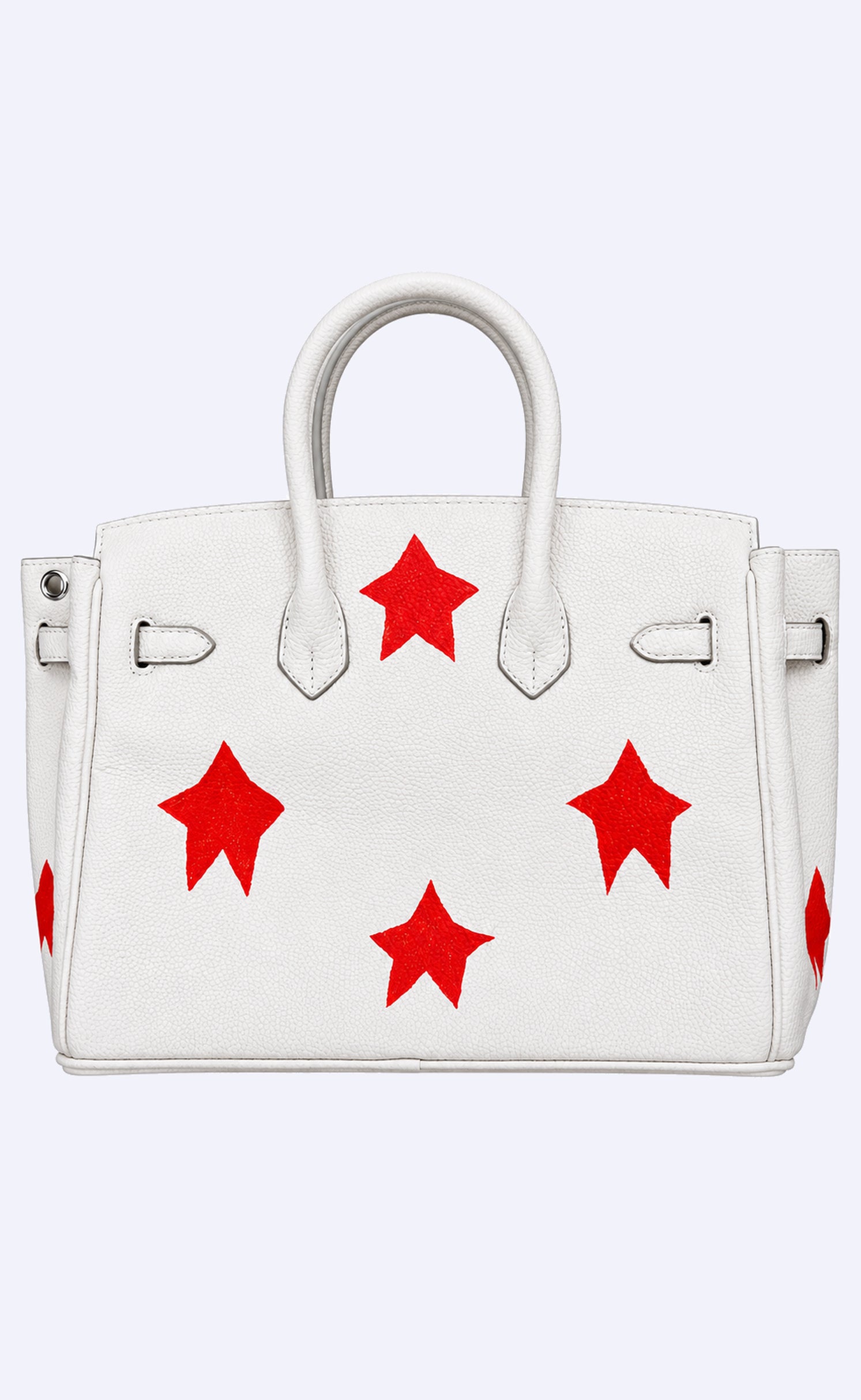 Large Painted Leather Tote, 12x9x6