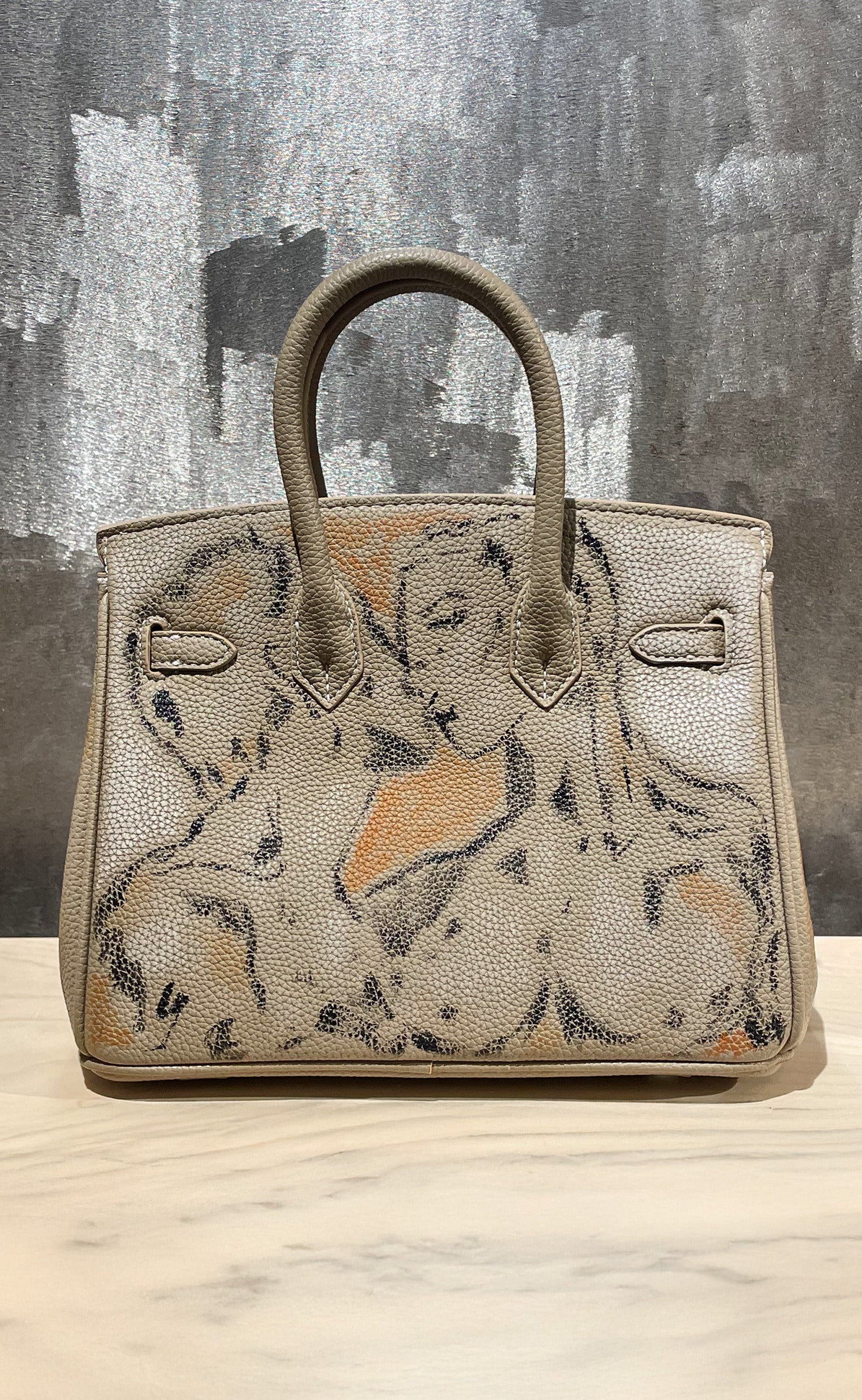 'With You Always' Painted Tote, 10' x 5' x 7'