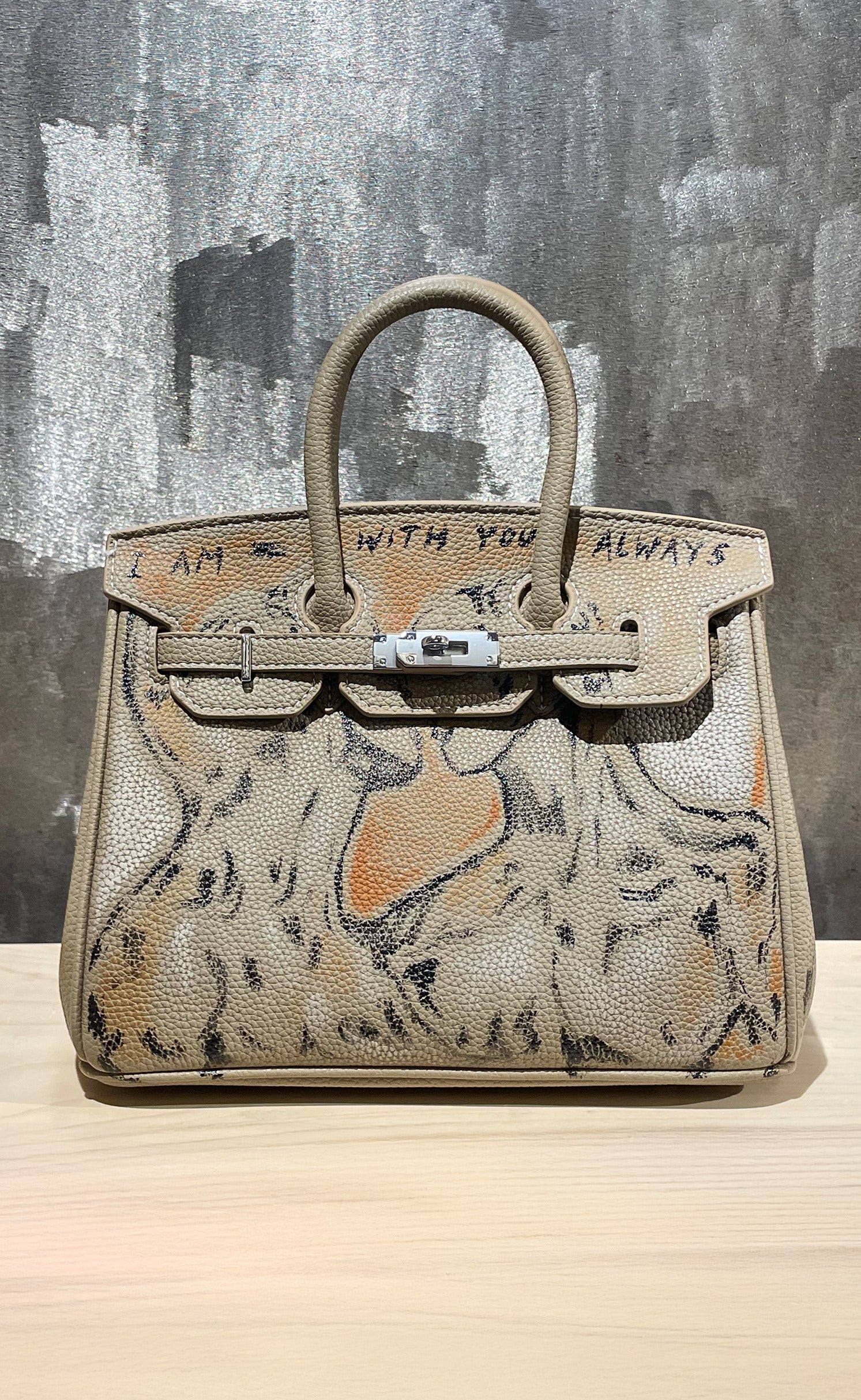 'With You Always' Painted Tote, 10' x 5' x 7'