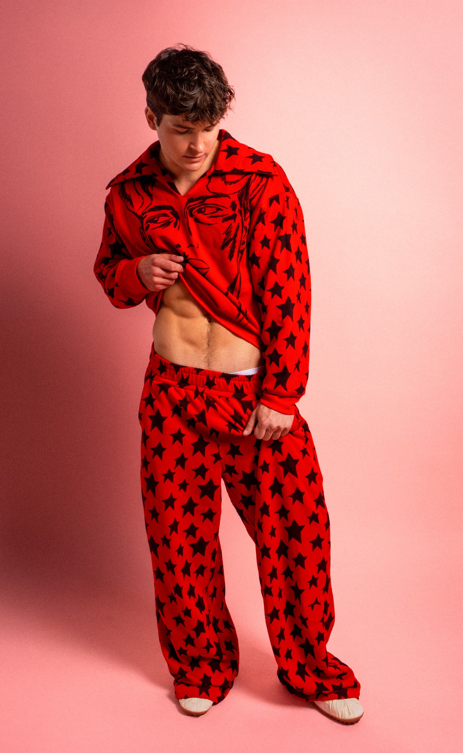 'Star Boy' Wide-Leg Sweatpant