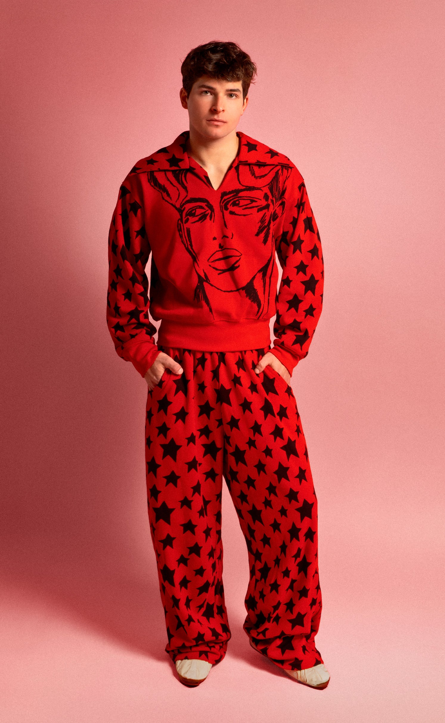 'Star Boy' Wide-Leg Sweatpant