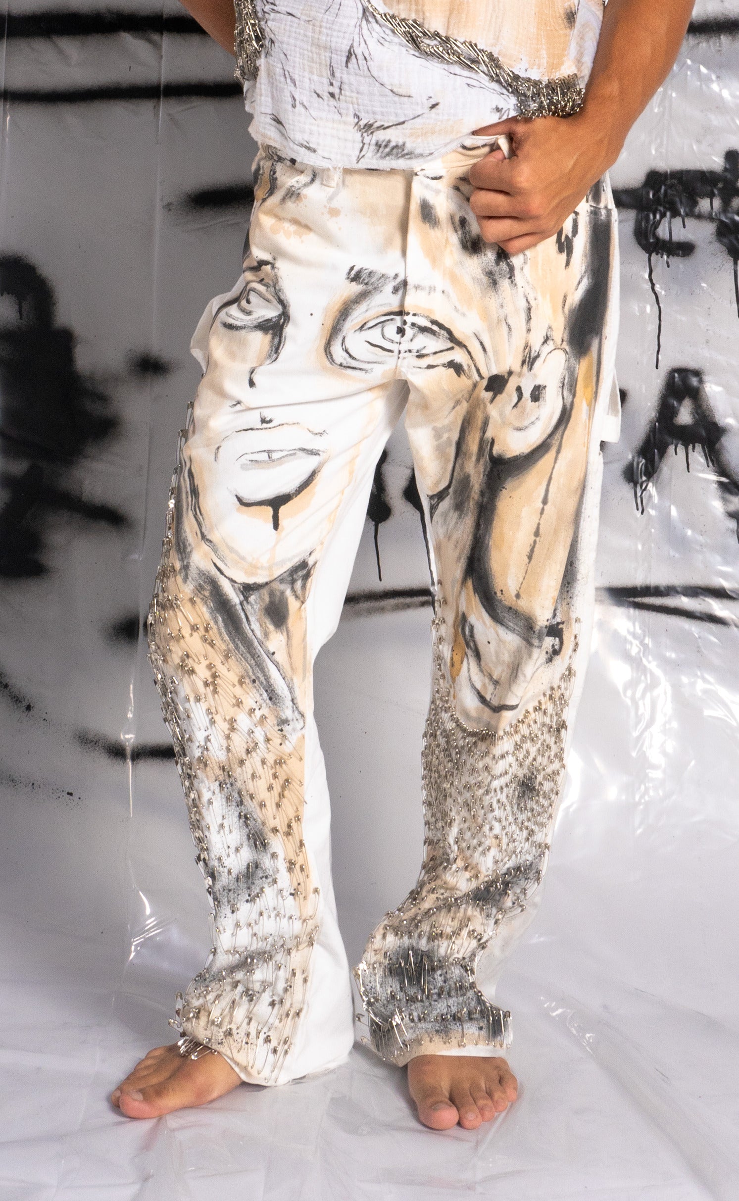Hand Painted 'Beyond Love' Pants