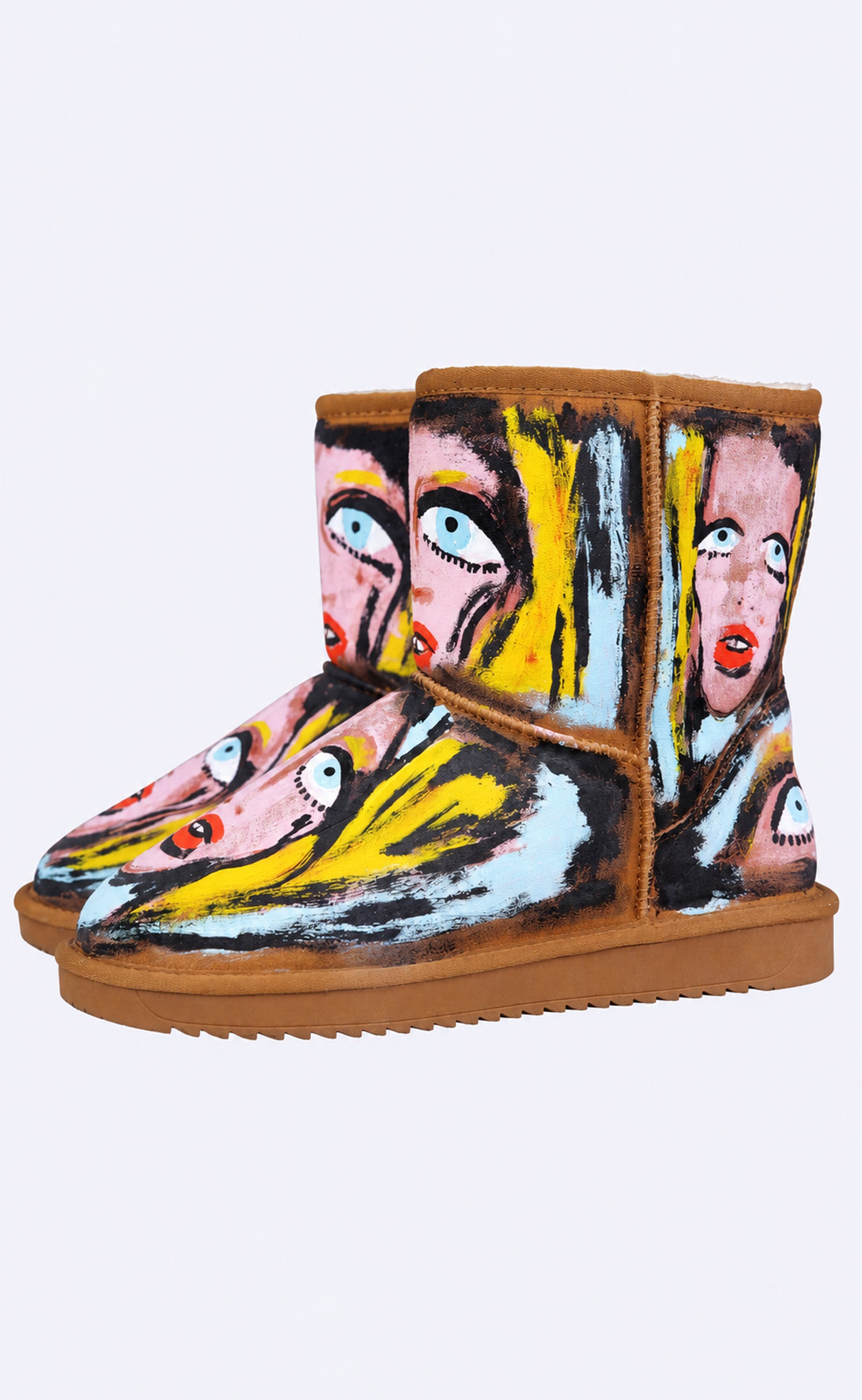 Hand Painted Classic Suede Boot, EU 44