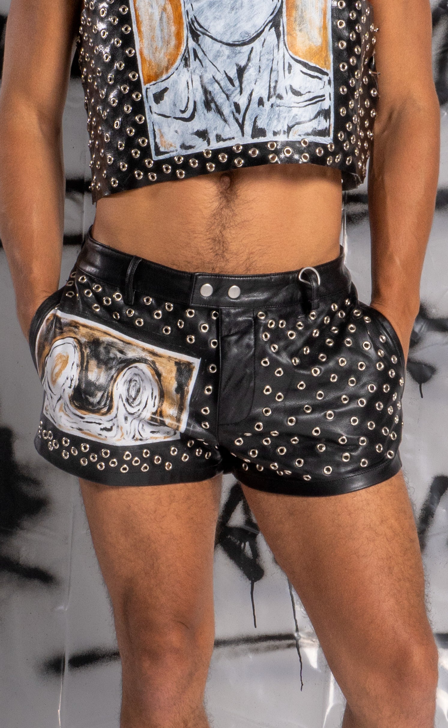 'In Dreams' Faux Leather Shorts - 28 Waist