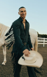 'Born To Ride' Fringe Jumpsuit - Patrick Church