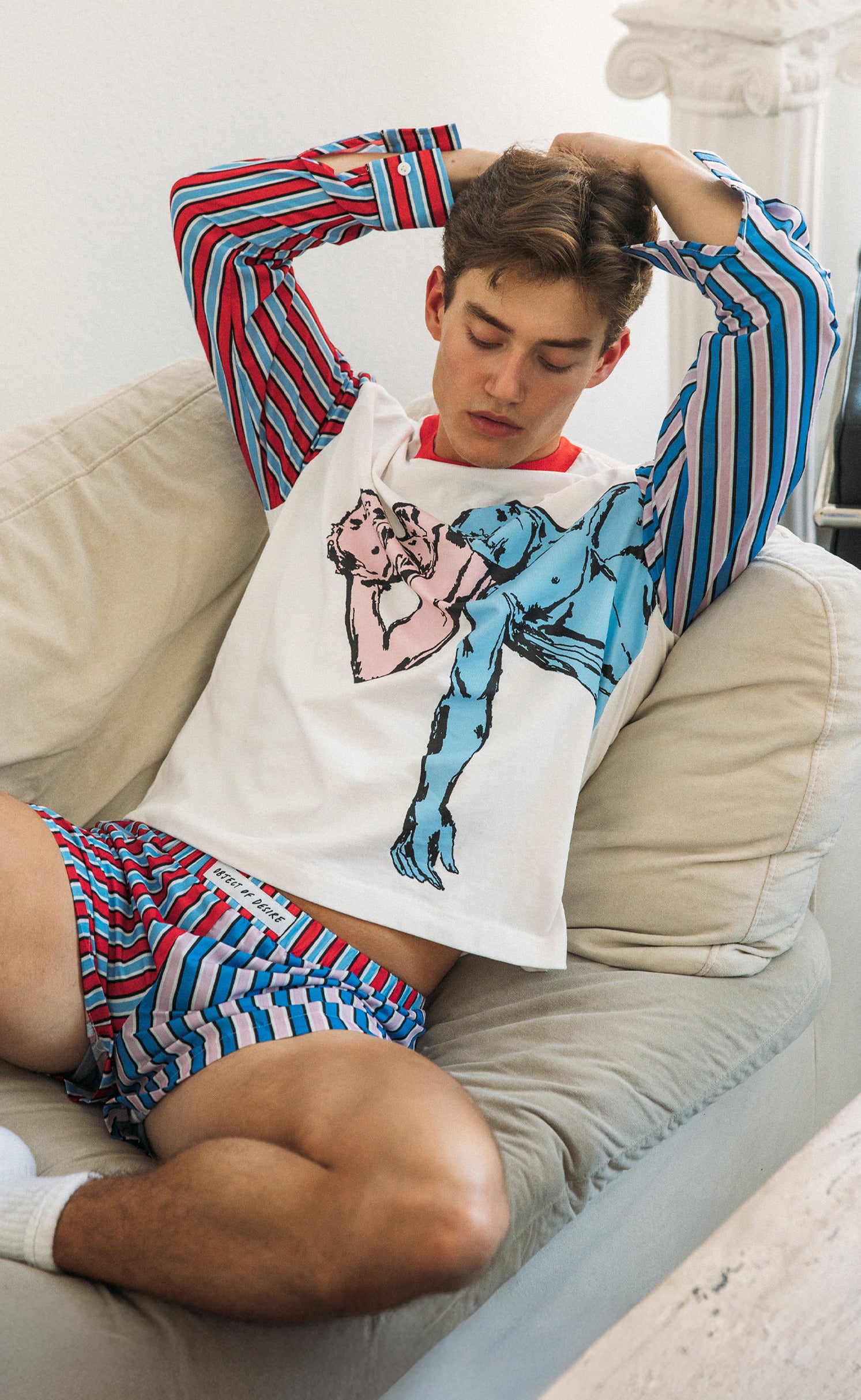 'The Lovers' Stripe Shorts