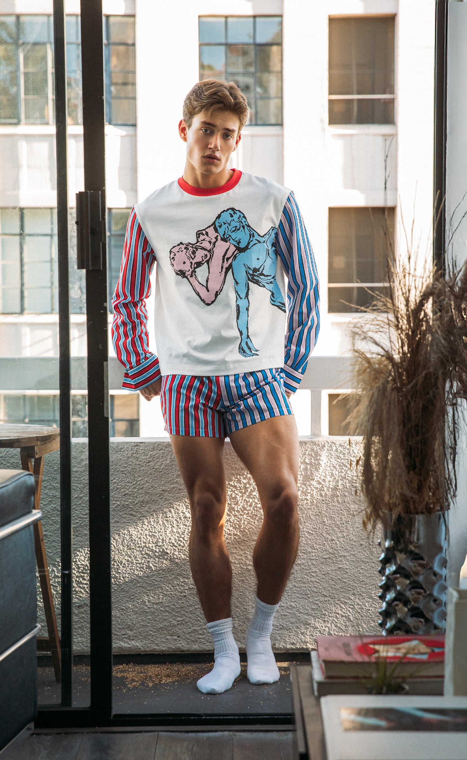 'The Lovers' Stripe Shorts