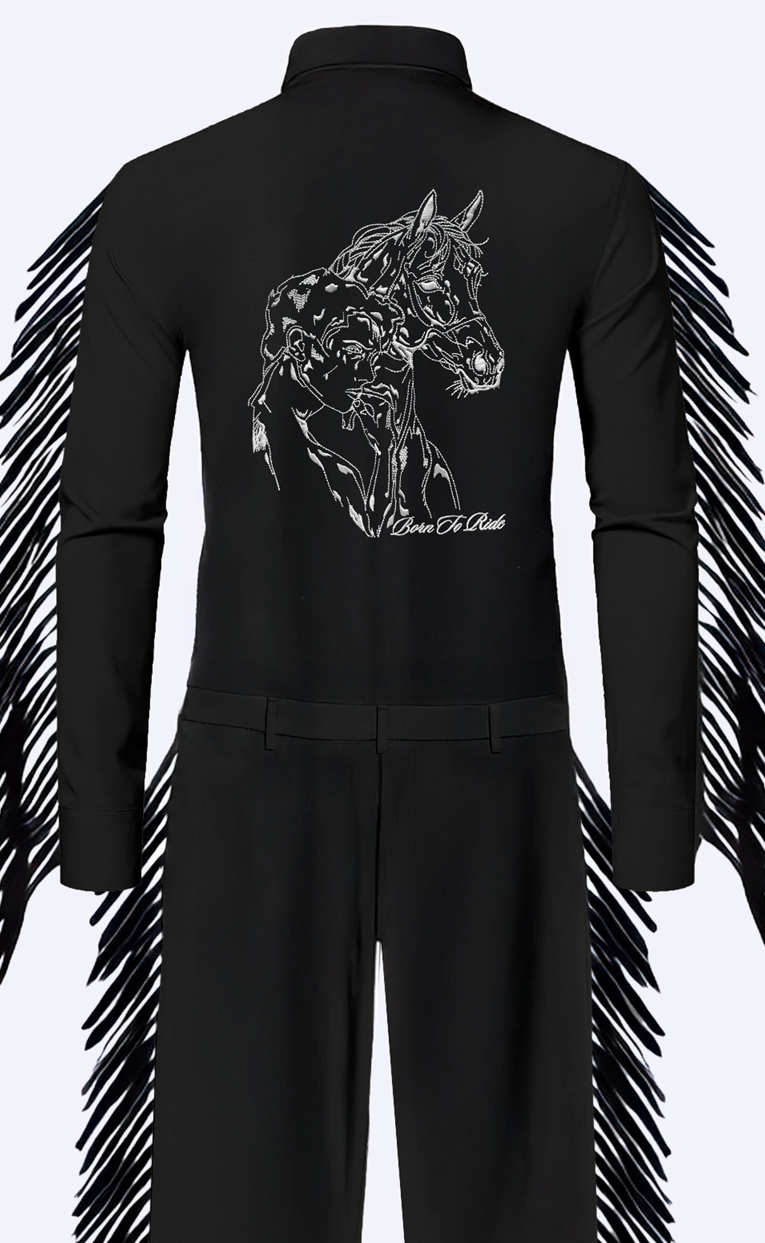 'Born To Ride' Fringe Jumpsuit - Patrick Church