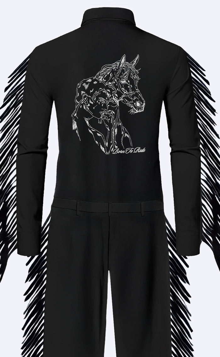 'Born To Ride' Fringe Jumpsuit - Patrick Church