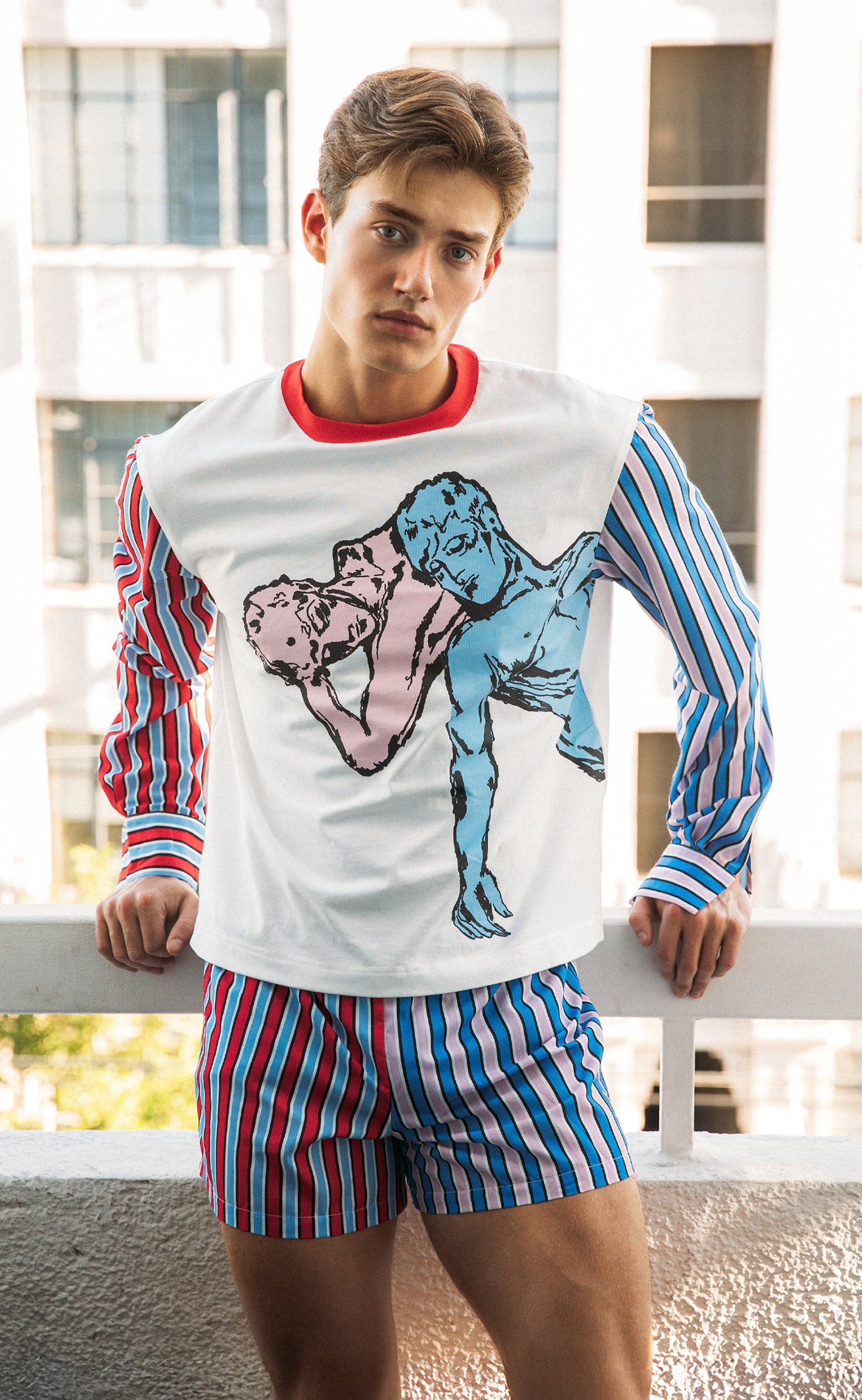 'The Lovers' Oxford Hybrid T-Shirt