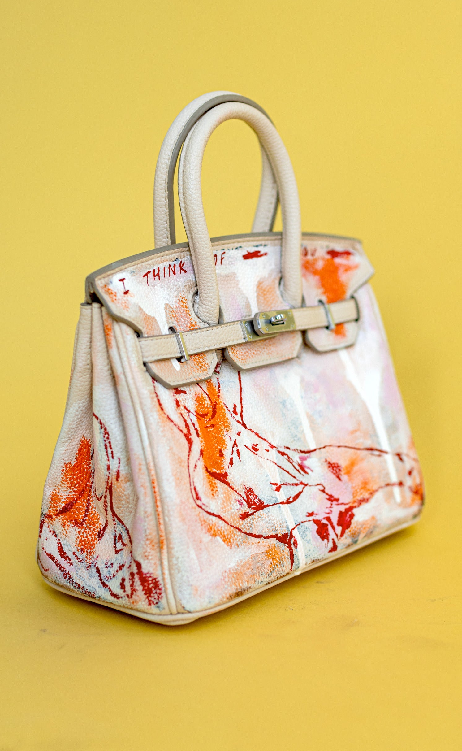 Medium Painted Vegan Leather Tote, 10x5x7 - Patrick Church