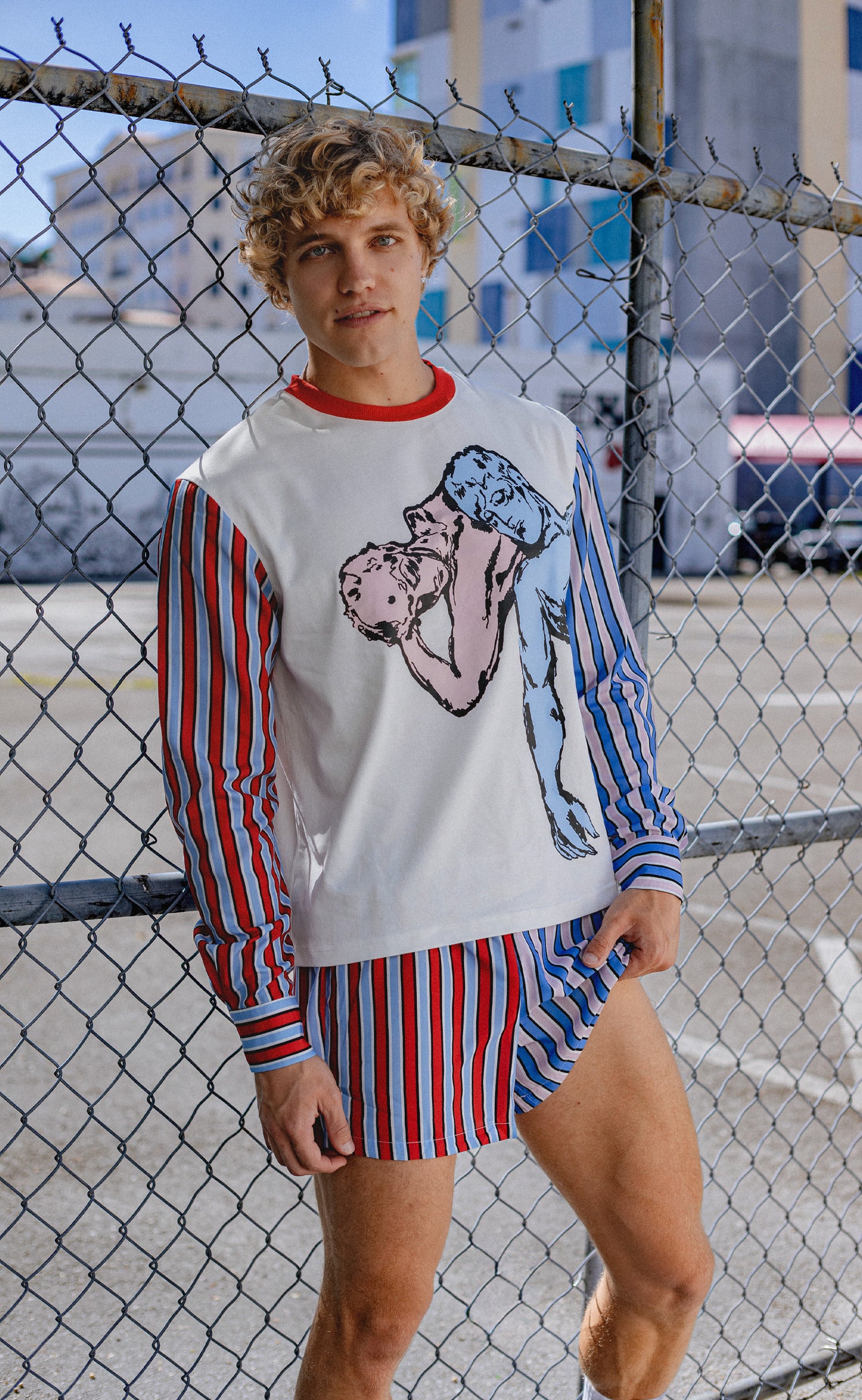 'The Lovers' Stripe Shorts