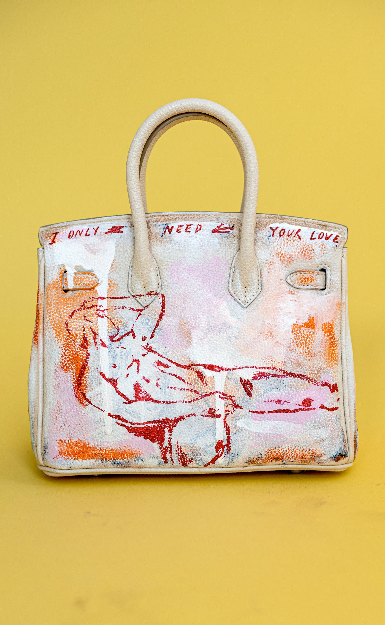 Medium Painted Vegan Leather Tote, 10x5x7 - Patrick Church