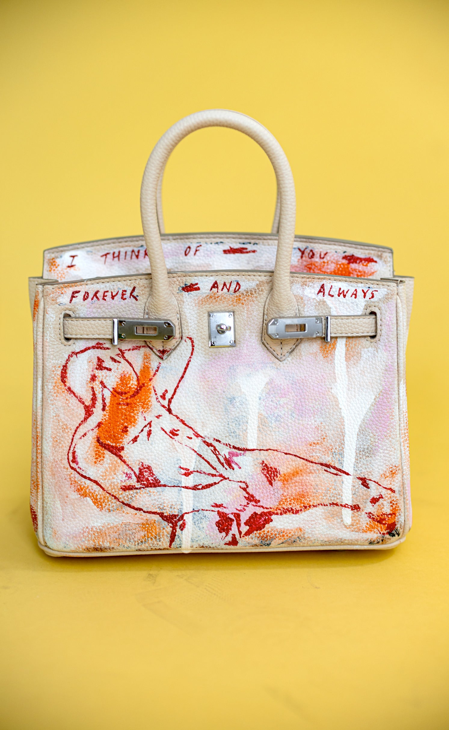Medium Painted Vegan Leather Tote, 10x5x7 - Patrick Church