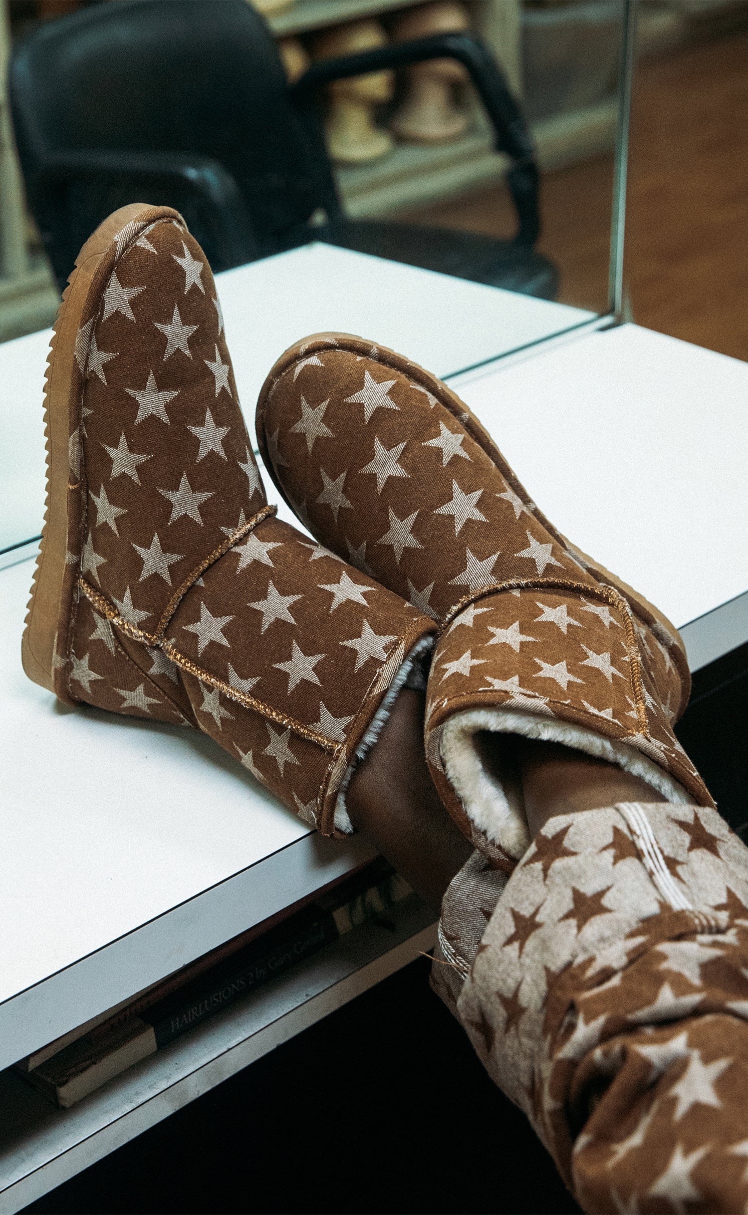 ‘LuckyStar’ Faux Fur Lined Jacquard Classic Boot