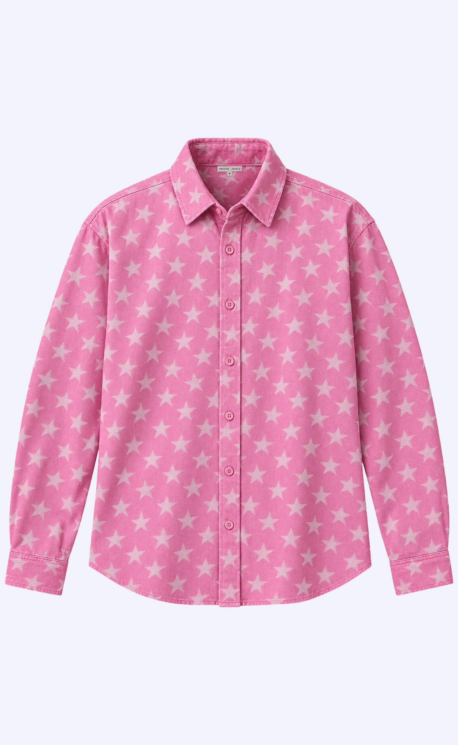 'LuckyStar' Jacquard Classic Denim Shirt
