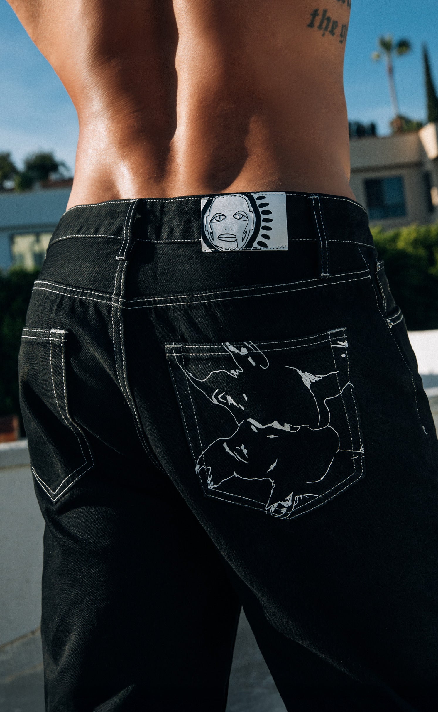 White Stitch 'Handle With Care' Jeans